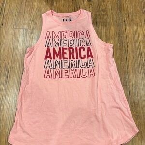 Graphic Pink Sleeveless Muscle Tee